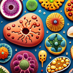 **

"A vibrant, colorful illustration depicting a diverse gut microbiome ecosystem. Show various types of bacteria, fungi, and viruses interacting in a healthy gut environment. The background should subtly include representations of the immune system, brain, and body weight scales, symbolizing the gut's influence on these areas."

**