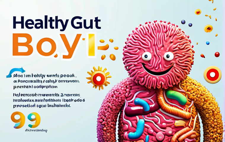 Healthy Gut, Healthy Body**

"A vibrant and colourful illustration depicting a diverse gut microbiome, with friendly bacteria represented as smiling characters. In the background, a healthy, active person is shown, fully clothed and enjoying life. Text overlay: 'Healthy Gut, Healthy Body'. Safe for work, appropriate content, fully clothed, professional illustration, perfect anatomy, natural proportions, family-friendly, bright lighting."

**