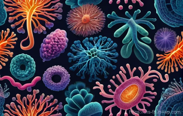 마이크로바이옴 분석을 위한 자주 묻는 질문 - **"A wondrous and intricate microscopic ecosystem within a stylized, healthy human intestine. Billio...