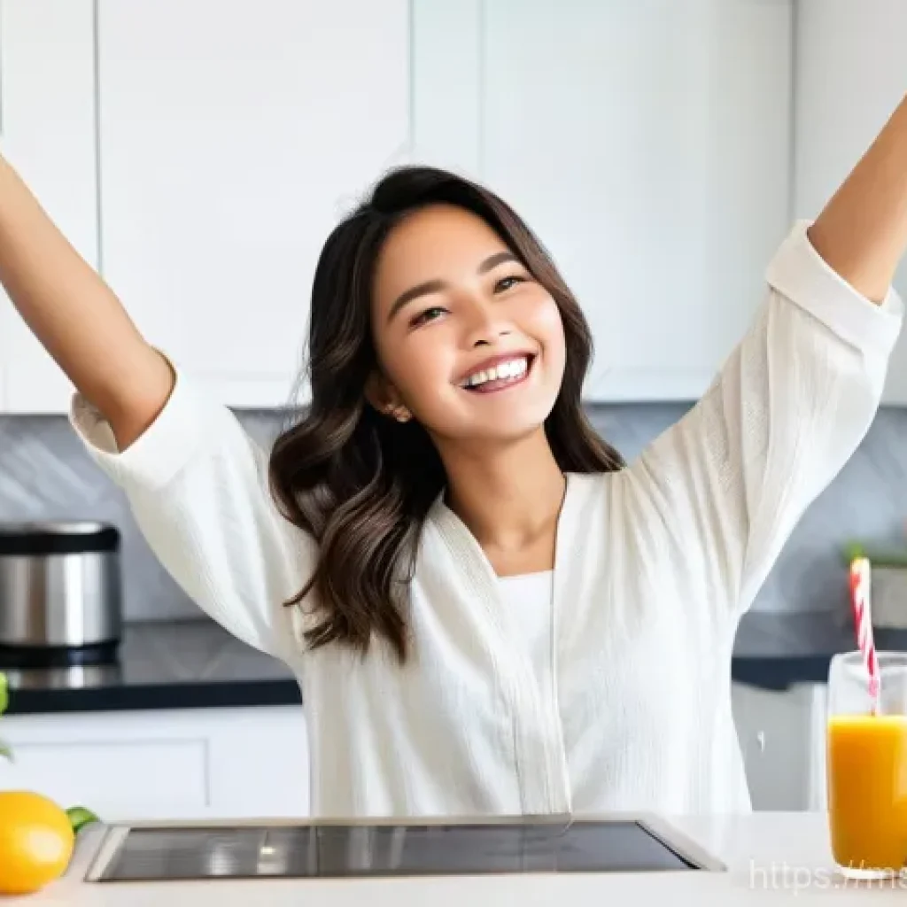 마이크로바이옴 회원제를 활용한 건강 관리 - **Prompt 1: The Vibrant Gut Connection**
    A bright and optimistic young Malay woman in her late 2...